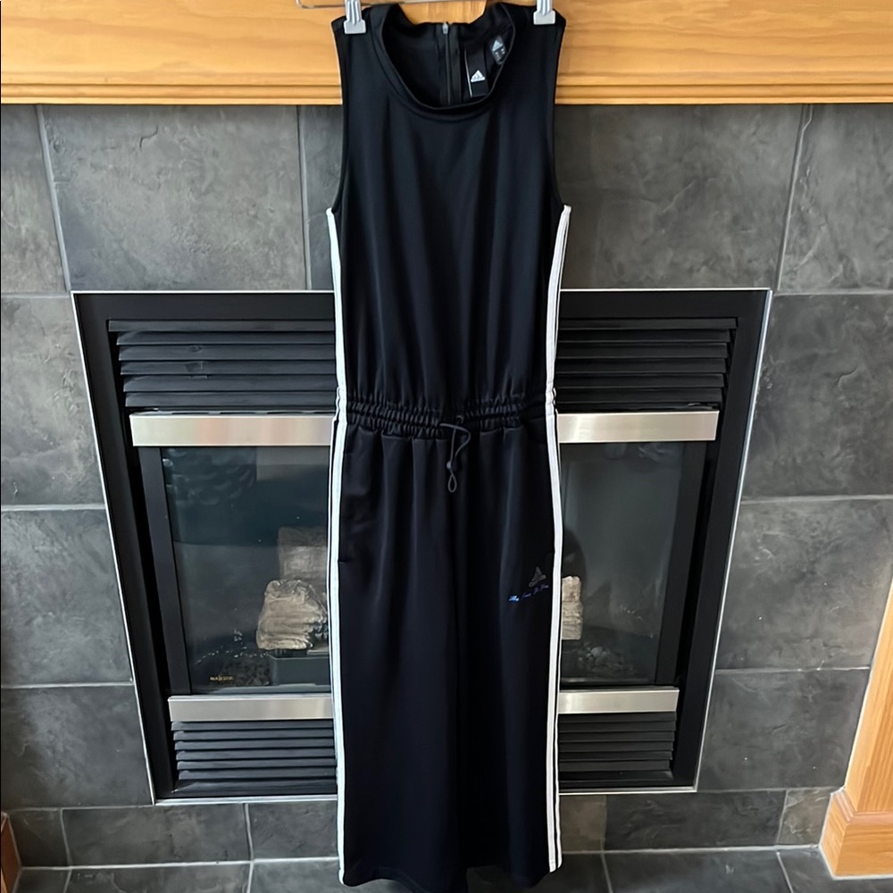 Adidas Women's Black onesie / Romper tear-a-away style legs- Super unique